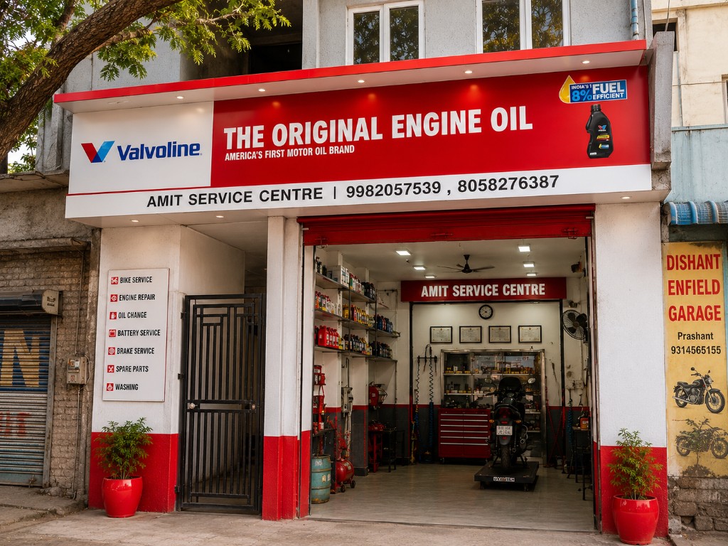 Amit Service Center workshop front — Valvoline service centre, Katewa Nagar, Jaipur